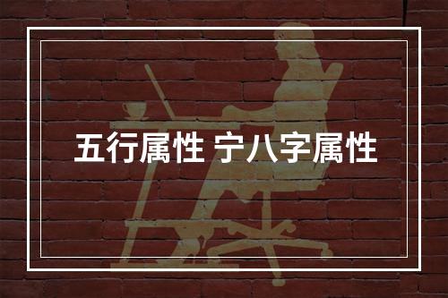 五行属性 宁八字属性