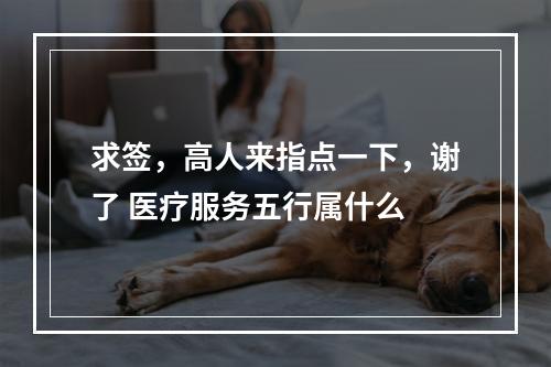 求签，高人来指点一下，谢了 医疗服务五行属什么