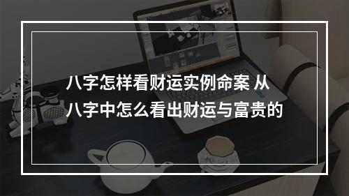 八字怎样看财运实例命案 从八字中怎么看出财运与富贵的