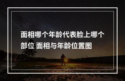 面相哪个年龄代表脸上哪个部位 面相与年龄位置图