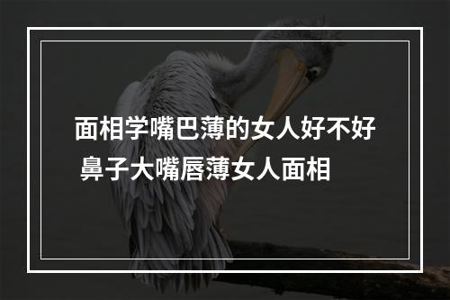 面相学嘴巴薄的女人好不好 鼻子大嘴唇薄女人面相
