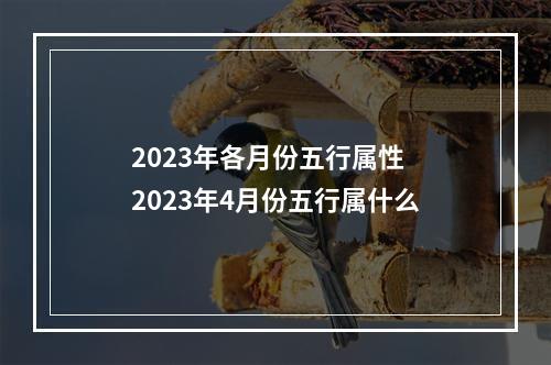 2023年各月份五行属性 2023年4月份五行属什么