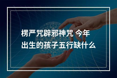 楞严咒辟邪神咒 今年出生的孩子五行缺什么