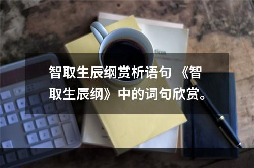 智取生辰纲赏析语句 《智取生辰纲》中的词句欣赏。