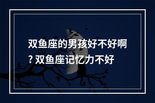 双鱼座的男孩好不好啊? 双鱼座记忆力不好