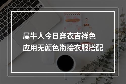属牛人今日穿衣吉祥色 应用无颜色衔接衣服搭配