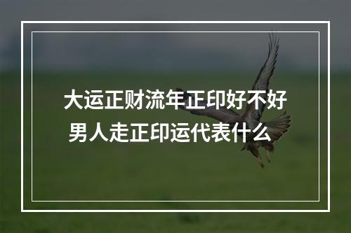大运正财流年正印好不好 男人走正印运代表什么