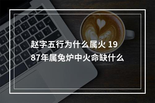 赵字五行为什么属火 1987年属兔炉中火命缺什么