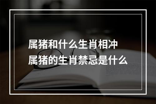 属猪和什么生肖相冲 属猪的生肖禁忌是什么