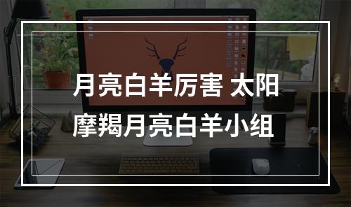 月亮白羊厉害 太阳摩羯月亮白羊小组