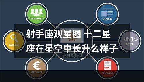 射手座观星图 十二星座在星空中长升么样子