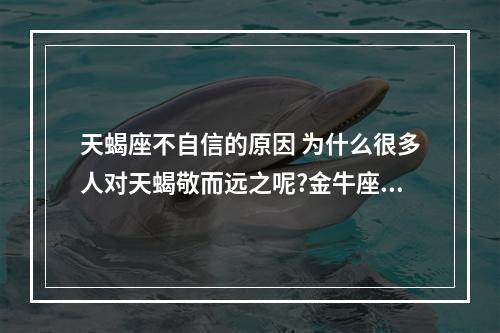 天蝎座不自信的原因 为什么很多人对天蝎敬而远之呢?金牛座为何不害怕天蝎呢?