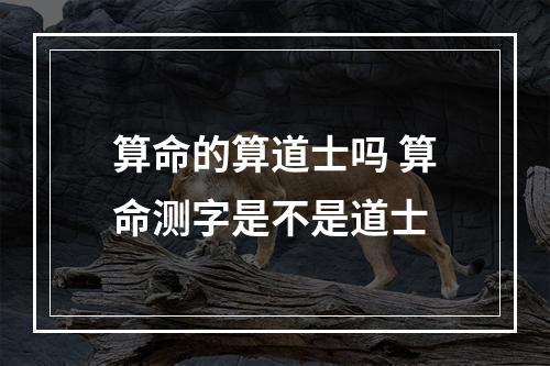 算命的算道士吗 算命测字是不是道士