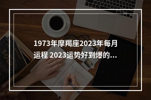 1973年摩羯座2023年每月运程 2023运势好到爆的星座男有哪些?他们的好运体现在哪些方面?