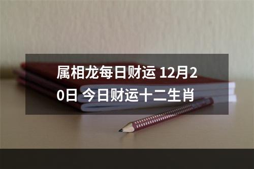 属相龙每日财运 12月20日 今日财运十二生肖