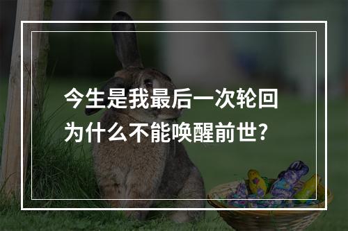 今生是我最后一次轮回 为什么不能唤醒前世?