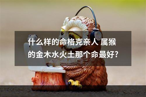 什么样的命格克亲人 属猴的金木水火土那个命最好?
