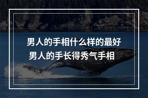 男人的手相什么样的最好 男人的手长得秀气手相