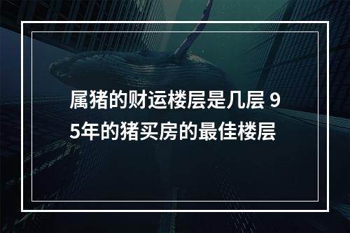属猪的财运楼层是几层 95年的猪买房的最佳楼层