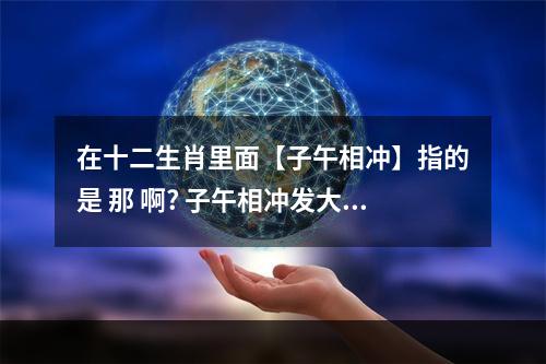 在十二生肖里面【子午相冲】指的是 那 啊? 子午相冲发大财是什么生肖