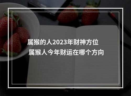 属猴的人2023年财神方位 属猴人今年财运在哪个方向
