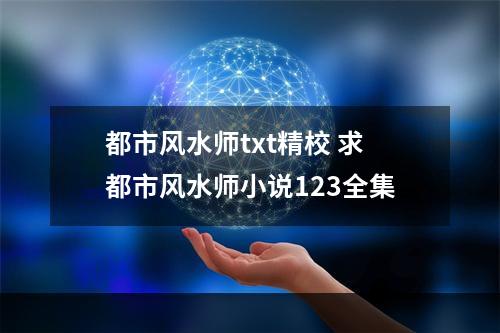都市风水师txt精校 求都市风水师小说123全集