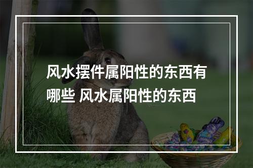 风水摆件属阳性的东西有哪些 风水属阳性的东西