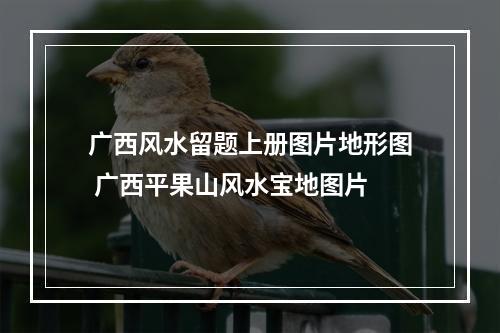 广西风水留题上册图片地形图 广西平果山风水宝地图片