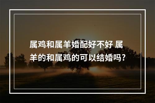 属鸡和属羊婚配好不好 属羊的和属鸡的可以结婚吗?