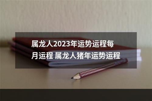属龙人2023年运势运程每月运程 属龙人猪年运势运程