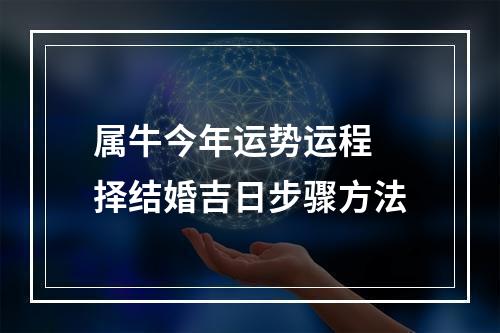 属牛今年运势运程 择结婚吉日步骤方法