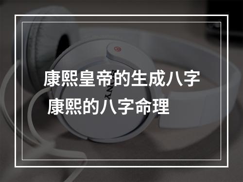 康熙皇帝的生成八字 康熙的八字命理