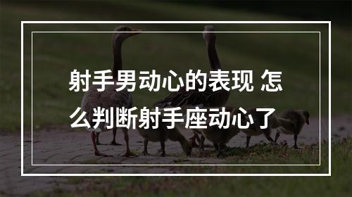 射手男动心的表现 怎么判断射手座动心了