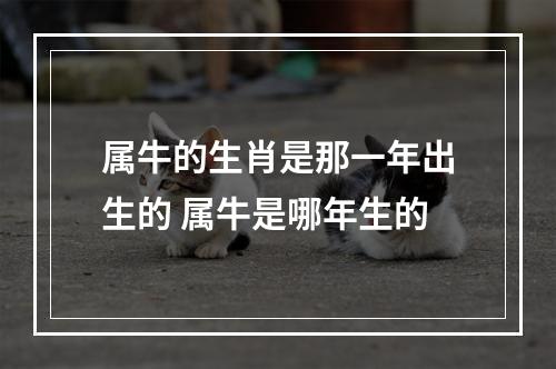 属牛的生肖是那一年出生的 属牛是哪年生的
