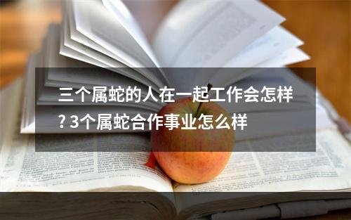三个属蛇的人在一起工作会怎样? 3个属蛇合作事业怎么样