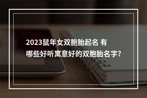 2023鼠年女双胞胎起名 有哪些好听寓意好的双胞胎名字?