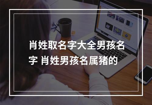 肖姓取名字大全男孩名字 肖姓男孩名属猪的