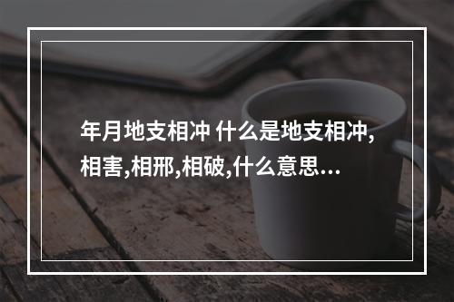 年月地支相冲 什么是地支相冲,相害,相邢,相破,什么意思啊?