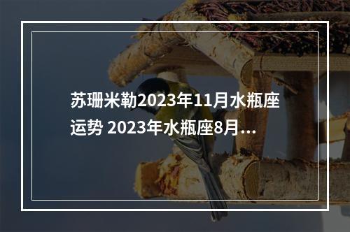 苏珊米勒2023年11月水瓶座运势 2023年水瓶座8月份苏珊米勒运势