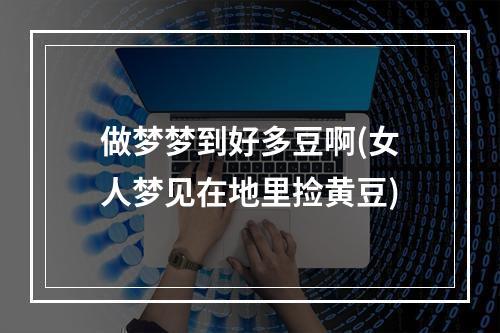 做梦梦到好多豆啊(女人梦见在地里捡黄豆)