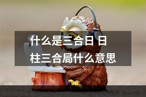 什么是三合日 日柱三合局什么意思