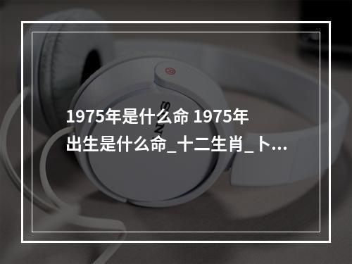 1975年是什么命 1975年出生是什么命_十二生肖_卜易? 1975年属龙的是什么命