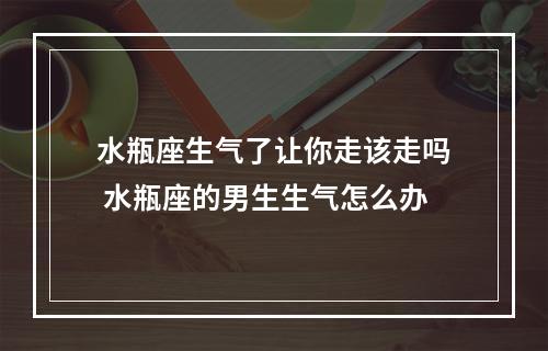 水瓶座生气了让你走该走吗 水瓶座的男生生气怎么办