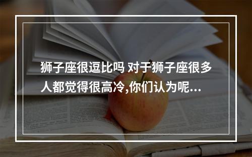 狮子座很逗比吗 对于狮子座很多人都觉得很高冷,你们认为呢?