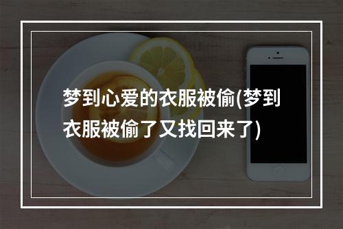 梦到心爱的衣服被偷(梦到衣服被偷了又找回来了)