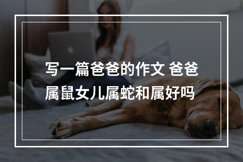 写一篇爸爸的作文 爸爸属鼠女儿属蛇和属好吗