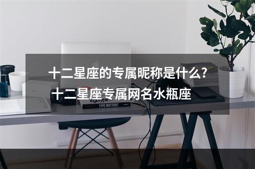 十二星座的专属昵称是什么? 十二星座专属网名水瓶座