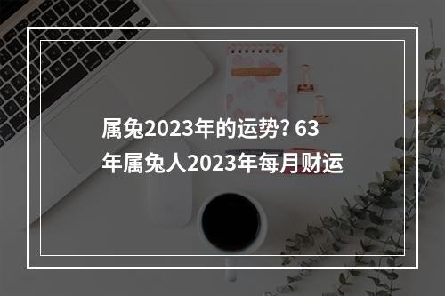 属兔2023年的运势? 63年属兔人2023年每月财运