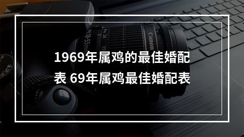 1969年属鸡的最佳婚配表 69年属鸡最佳婚配表