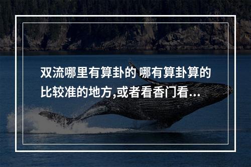 双流哪里有算卦的 哪有算卦算的比较准的地方,或者看香门看的比较
